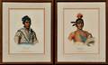 Two Framed Color Lithographs of American Indians