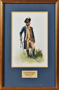 Framed Original Don Troiani Watercolor Figure Study of Lt Col John Laurens