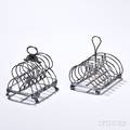 Two George III Sterling Silver Toast Racks