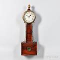 Mahogany Paneled Patent Timepiece or Banjo Clock