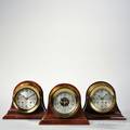 Two Chelsea Ships Bell Clocks and a Barometer