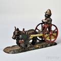 Painted Cast Iron Bad Accident Mechanical Bank