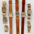 Eight Gold Mens Art Deco Wristwatches