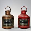 Large Copper Port and Starboard Ships Lanterns