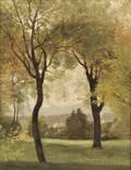 John Francis Murphy American 18531921 Distant View Through Verdant Trees