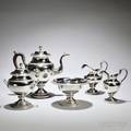 Fivepiece Assembled American Coin Silver Coffee Service