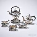 Fivepiece Gorham Sterling Silver Tea Service