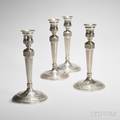 Four Tiffany  Co Sterling Silver Candlesticks