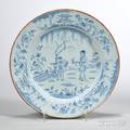 Tinglazed Earthenware Chinoiseriedecorated Plate