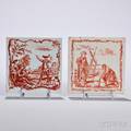 Two Tinglazed Earthenware Tiles