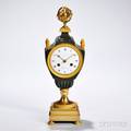 Empire Gilt and Patinated Bronze Mantel Clock