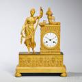 Empire Giltbronze Figural Mantel Clock