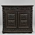 Continental Iberianstyle Carved TwoDoor Cabinet