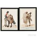 Adam Tpffer Swiss 17661847 Two Caricature Sketches