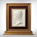 English School Late 19th Century White Marble Portrait Plaque of a Woman
