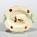 Miniature Creamware Dish with Fish