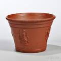 Red Stoneware Cream Pail
