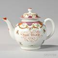 Lowestoft Porcelain Teapot and Cover