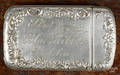 German silver advertising match vesta safe