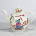 Leadglazed Pearlware Teapot and Cover