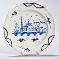 Underglaze Blue Decorated Pearlware Plate