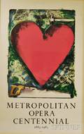 Jim Dine American b 1935 A Heart at the Opera  Metropolitan Opera Centennial 18831983 Poster