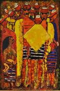 Jose Enrique Guerrero Ecuadorian 19051986 Abstraction with Figures