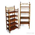 Two Aesthetic Movement Bamboo Bookcases