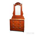 Renaissance Revival Carved Walnut Mirrored Bureau