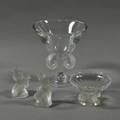 Four Modern Lalique Glass Items