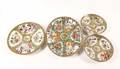 Group of 4 Chinese Rose Medallion Plates