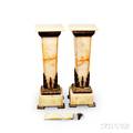 Pair of Ormolumounted Marble Pedestals