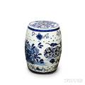 Blue and White Porcelain Garden Seat
