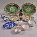 Thirteen Asian Mostly Ceramic Tableware Items