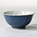 Four Blue and Blue and White Bowls