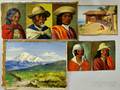 Jose Yepez Arteaga Ecuadorian b 1898 Five Unstretched Oils on Canvas Three Portraits of Indigenous People and a Genre Scene and L