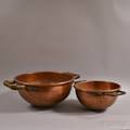 Two Large Dovetailed Copper Pots