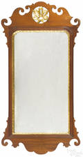Chippendale mahogany and parcel gilt looking glass late 18th c