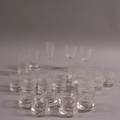 Eleven Baccarat Glasses and Twelve Others