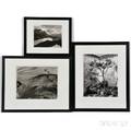 Bill Lubow American 20th Century Three Framed Gelatin Silver Prints Bisti Wilderness I