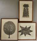 Jacques Hnizdovsky UkrainianAmerican 19151985 Three Woodcuts Leafless Tree Zabrina Pendula