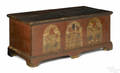 Pennsylvania painted pine dower chest dated