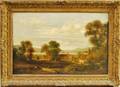 English School 18th19th Century Landscape with River and Cottages