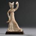 Painted Pottery Figure of a Dancing Lady