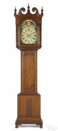 Pennsylvania Chippendale walnut tall case clock ca 1780