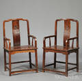 Pair of Continuous Yokeback Armchairs