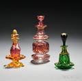 Three Gilded Glass Perfumes