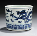 Blue and White Brush Pot