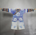 Mens Blue Gauze Dragon Robe