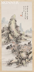 Hanging Scroll Depicting a Landscape